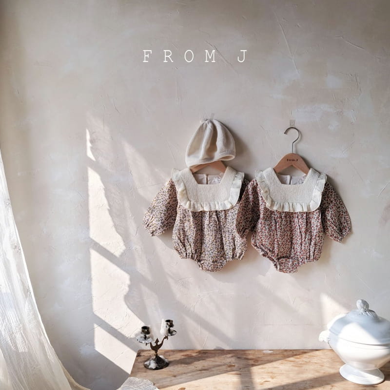 FROM J - Korean Children Fashion - #Kfashion4kids - Sugar Flower Frill Bodysuit