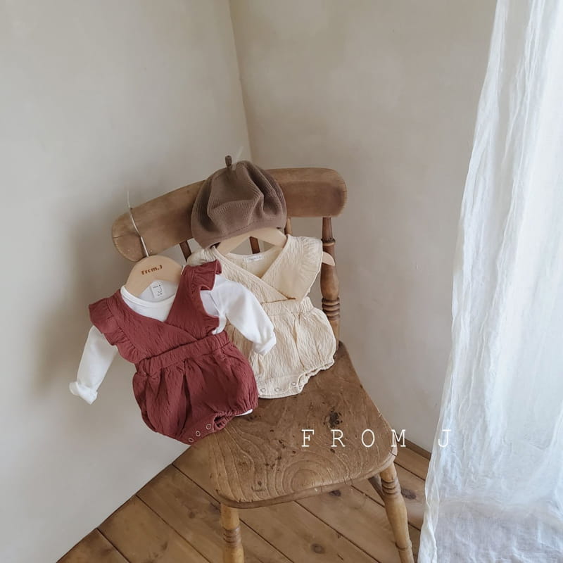 FROM J - Korean Children Fashion - #Kfashion4kids - Wrap Frill Suspender Bodysuit - 11