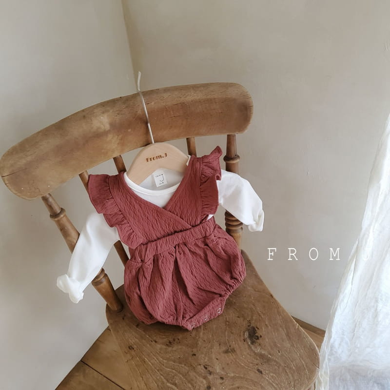 FROM J - Korean Children Fashion - #Kfashion4kids - Wrap Frill Suspender Bodysuit - 8