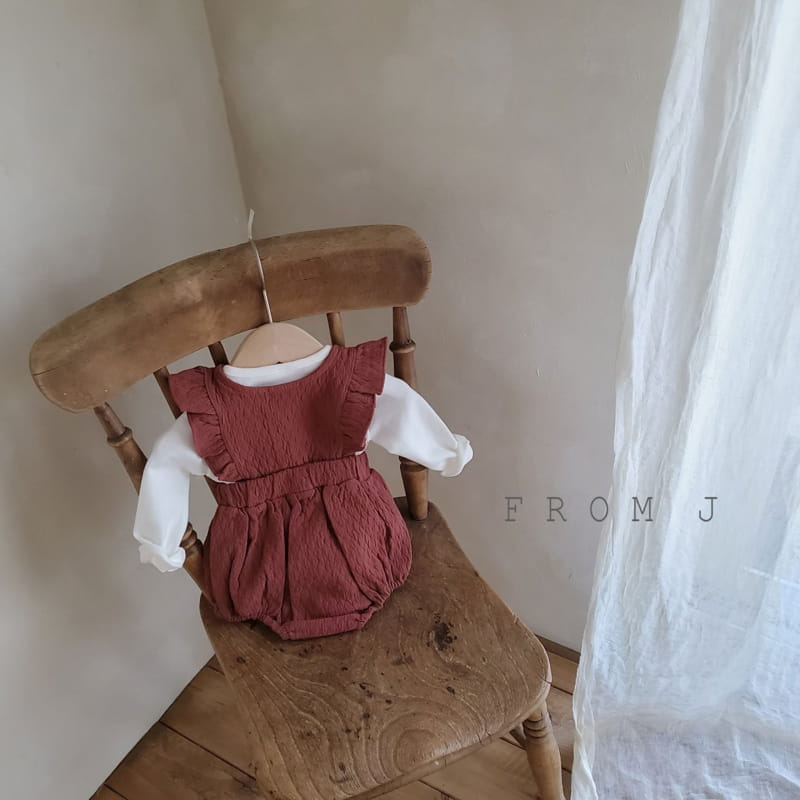 FROM J - Korean Children Fashion - #Kfashion4kids - Wrap Frill Suspender Bodysuit - 9