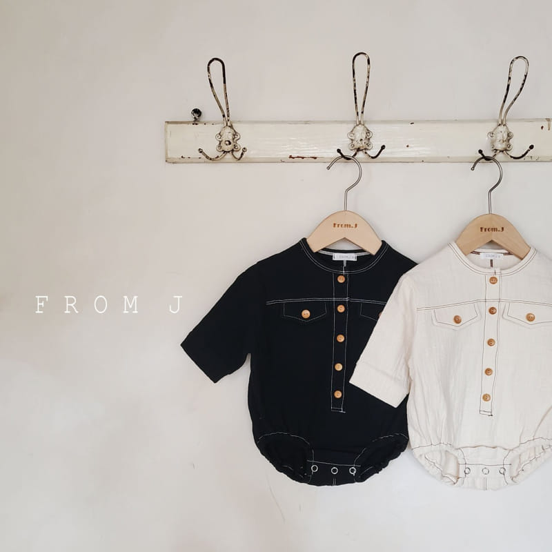 FROM J - Korean Children Fashion - #Kfashion4kids - Pocket Stitch Bodysuit - 10