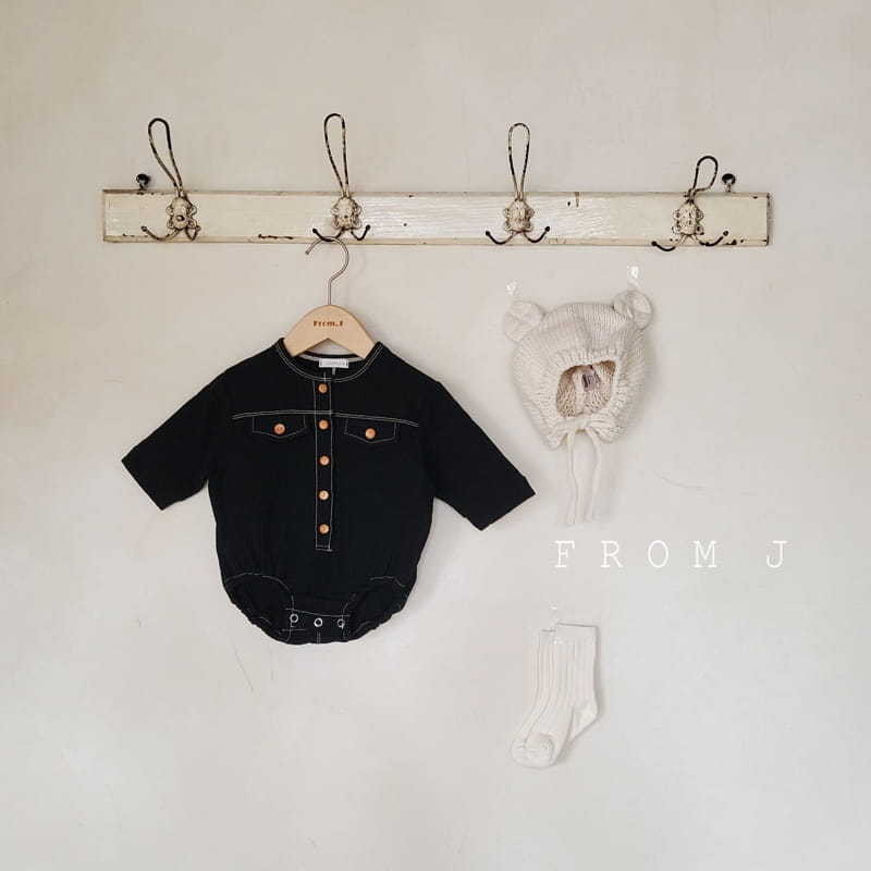FROM J - Korean Children Fashion - #Kfashion4kids - Pocket Stitch Bodysuit - 11