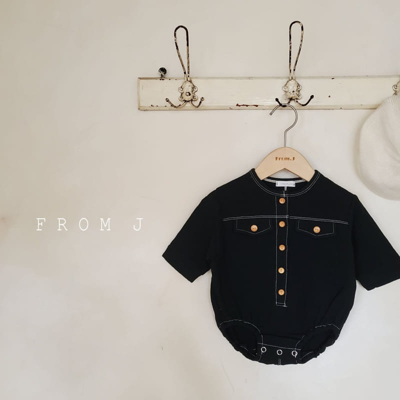 FROM J - Korean Children Fashion - #Kfashion4kids - Pocket Stitch Bodysuit - 3