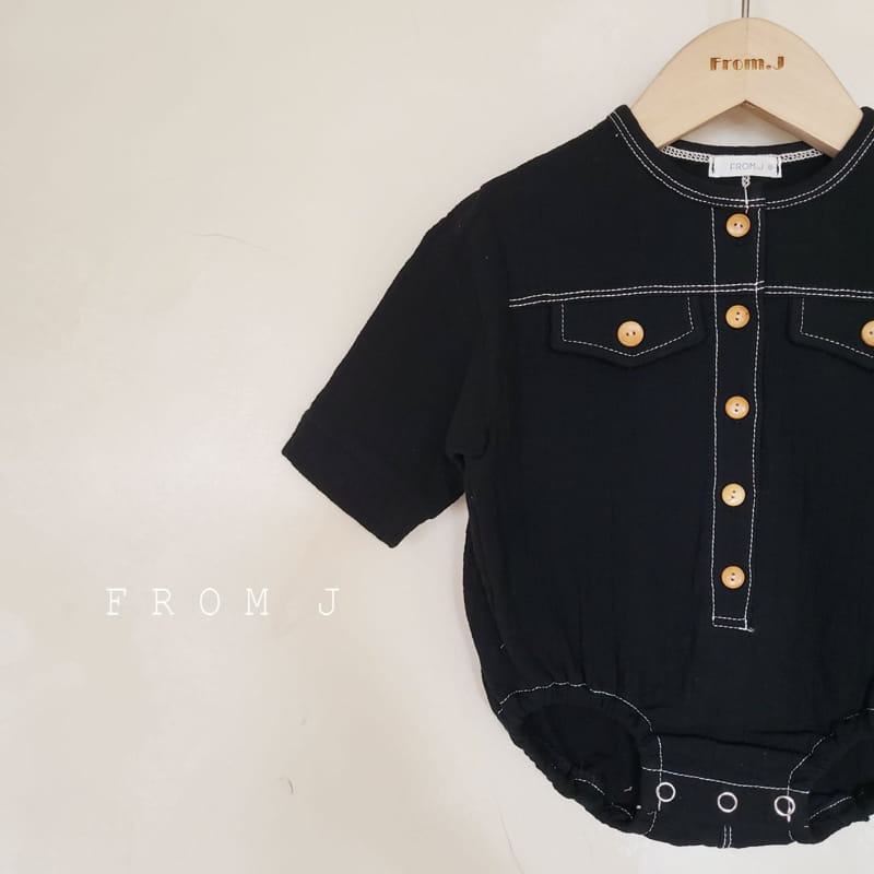 FROM J - Korean Children Fashion - #Kfashion4kids - Pocket Stitch Bodysuit - 4