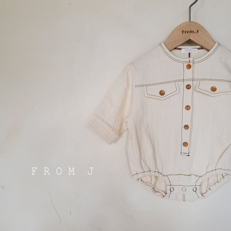 FROM J - Korean Children Fashion - #Kfashion4kids - Pocket Stitch Bodysuit - 7