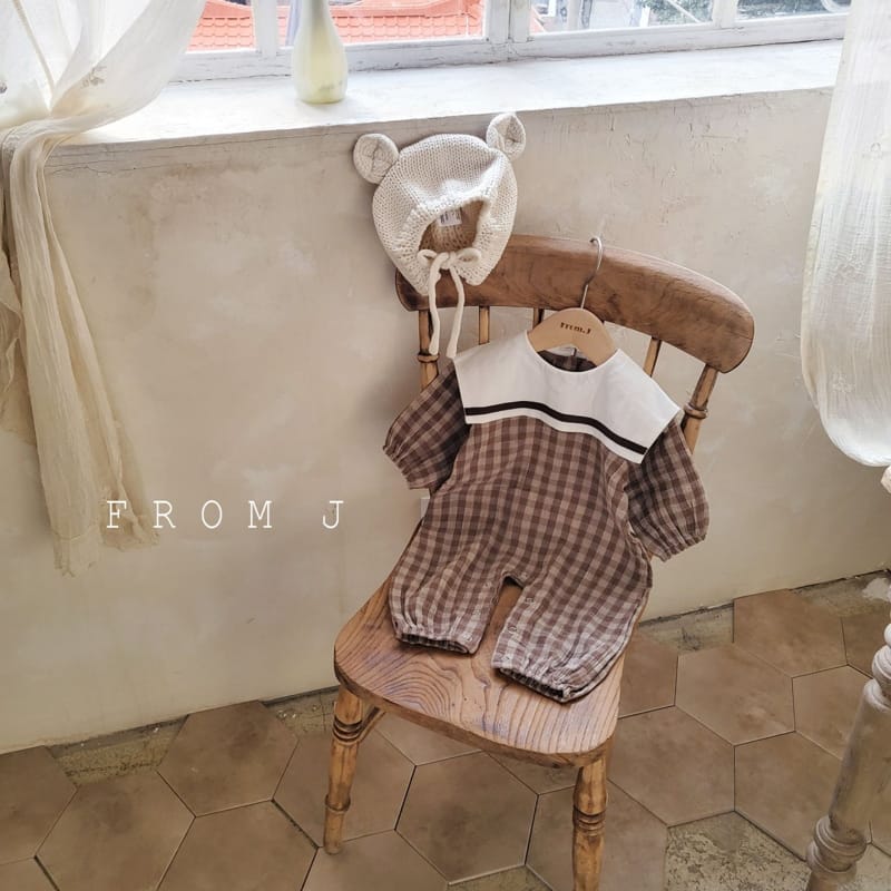 FROM J - Korean Children Fashion - #Kfashion4kids - Check Sailor Bodysuit - 3