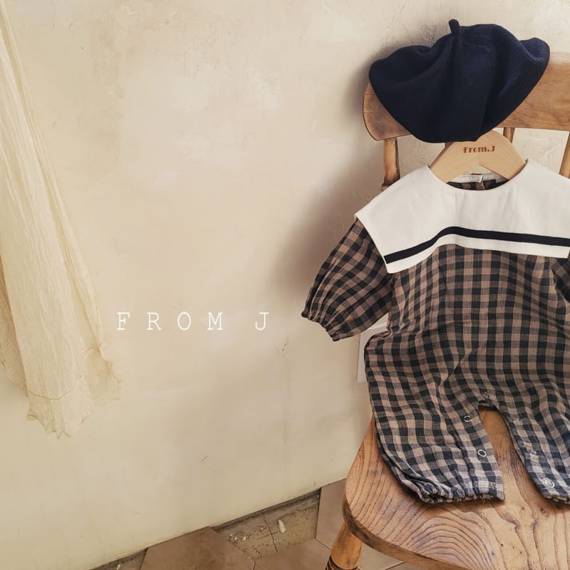 FROM J - Korean Children Fashion - #Kfashion4kids - Check Sailor Bodysuit - 4