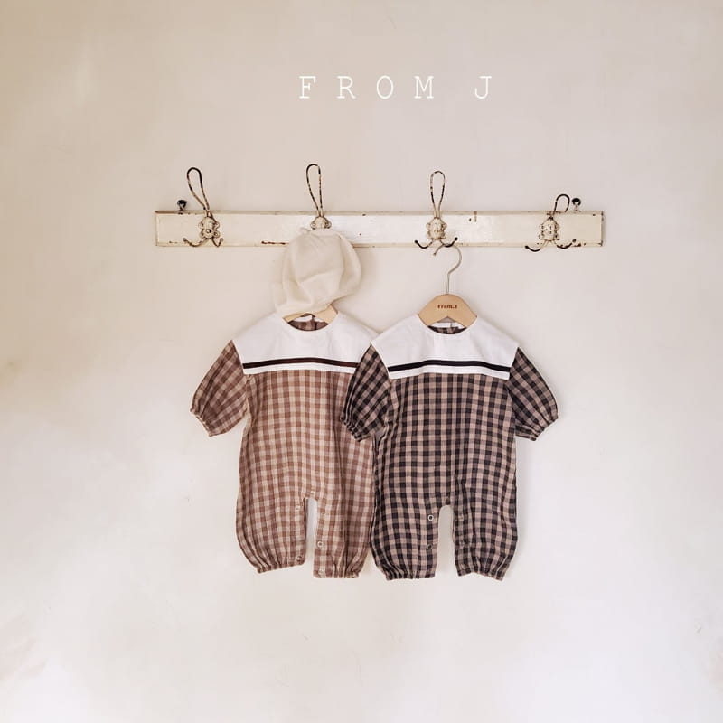 FROM J - Korean Children Fashion - #Kfashion4kids - Check Sailor Bodysuit - 9