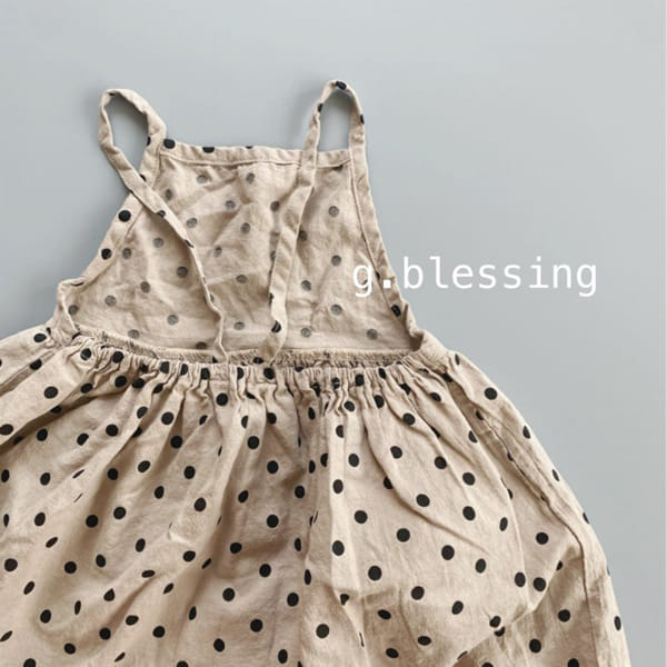 G BLESSING - Korean Children Fashion - #Kfashion4kids - Dot Hull One-piece