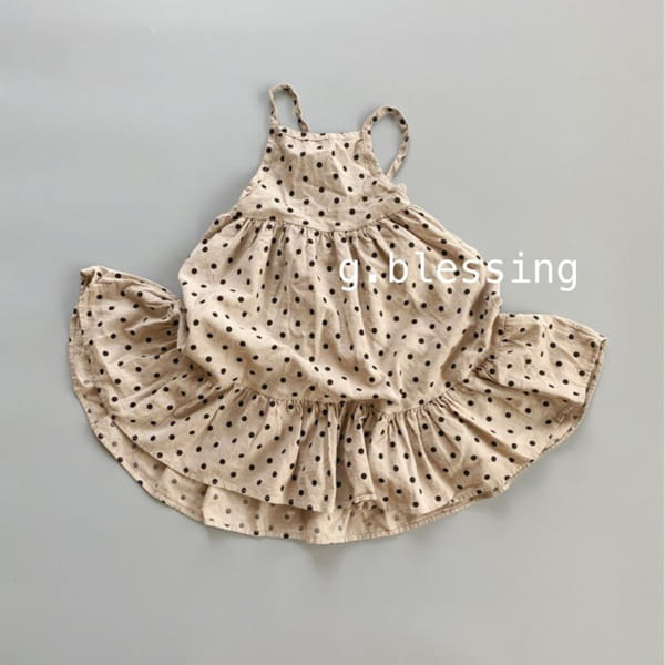 G BLESSING - Korean Children Fashion - #Kfashion4kids - Dot Hull One-piece - 3