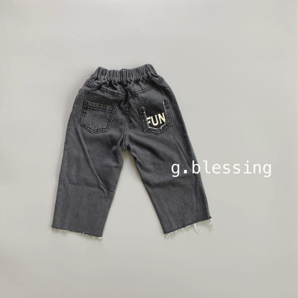 G BLESSING - Korean Children Fashion - #Kfashion4kids - Fun Denim Slacks - 2