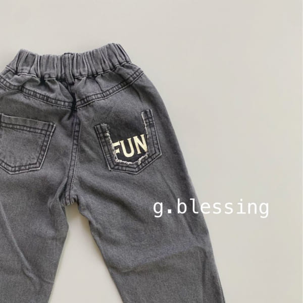 G BLESSING - Korean Children Fashion - #Kfashion4kids - Fun Denim Slacks - 3