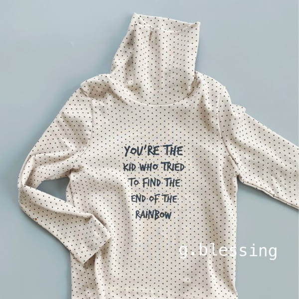 G BLESSING - Korean Children Fashion - #Kfashion4kids - Dot Turtleneck Tee - 2