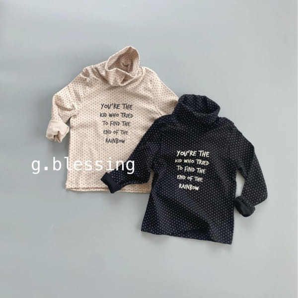 G BLESSING - Korean Children Fashion - #Kfashion4kids - Dot Turtleneck Tee - 8