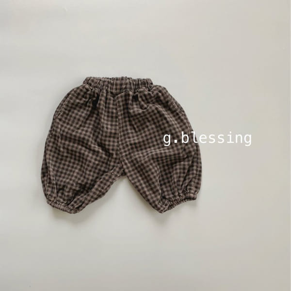 G BLESSING - Korean Children Fashion - #Kfashion4kids - Check Round Slacks