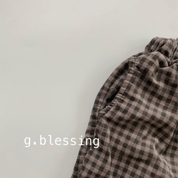 G BLESSING - Korean Children Fashion - #Kfashion4kids - Check Round Slacks - 2