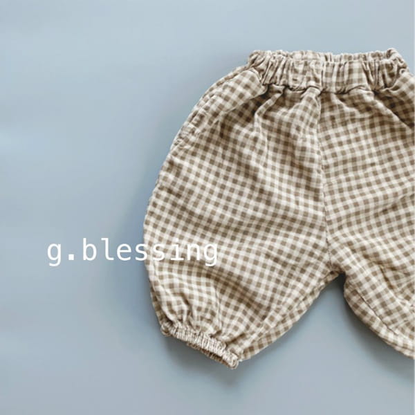 G BLESSING - Korean Children Fashion - #Kfashion4kids - Check Round Slacks - 6