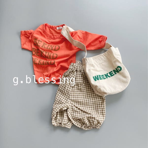 G BLESSING - Korean Children Fashion - #Kfashion4kids - Check Round Slacks - 7