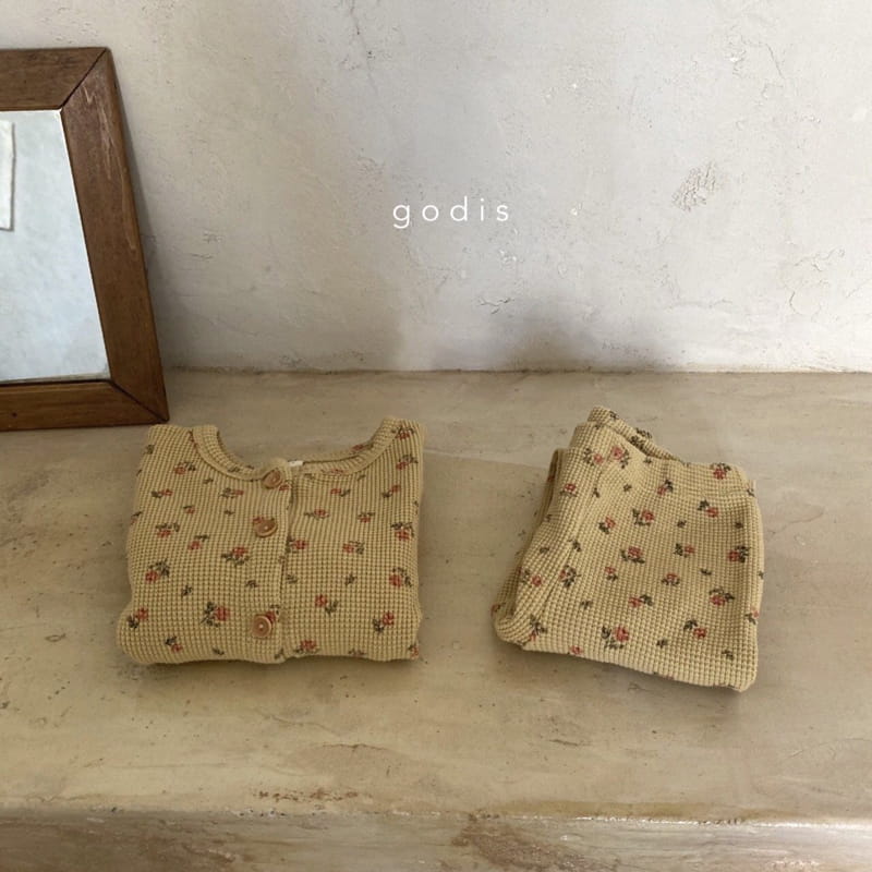 GODIS - Korean Children Fashion - #Kfashion4kids - Rose Waffle Loungewear