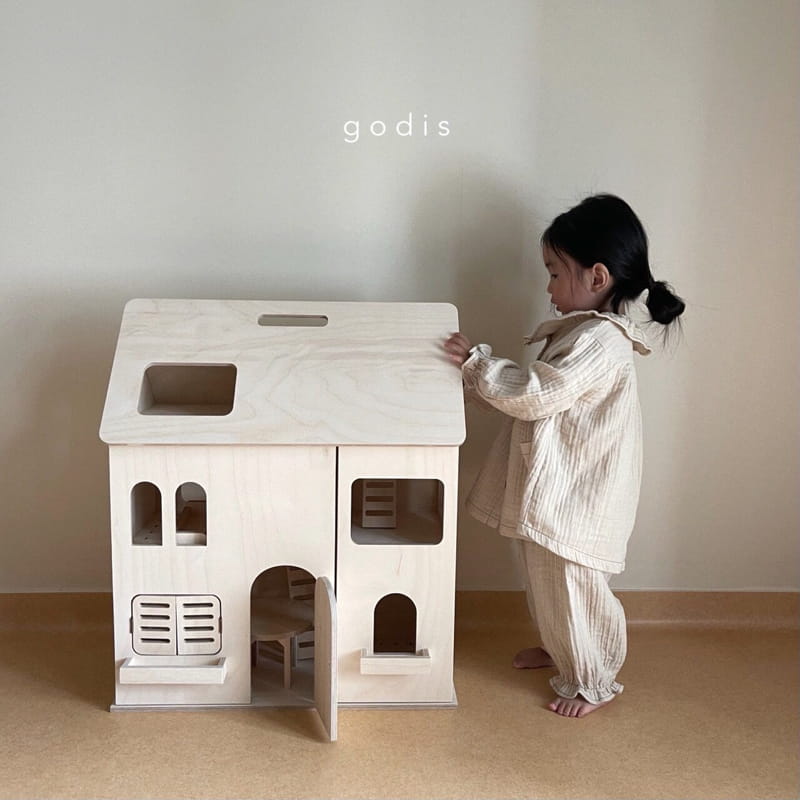 GODIS - Korean Children Fashion - #Kfashion4kids - Ecru Beige Frill Loungewear - 10