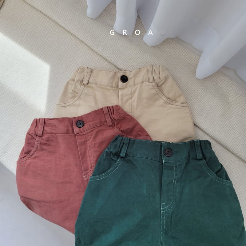 GROA - Korean Children Fashion - #Kfashion4kids - Peach Span Pants - 3