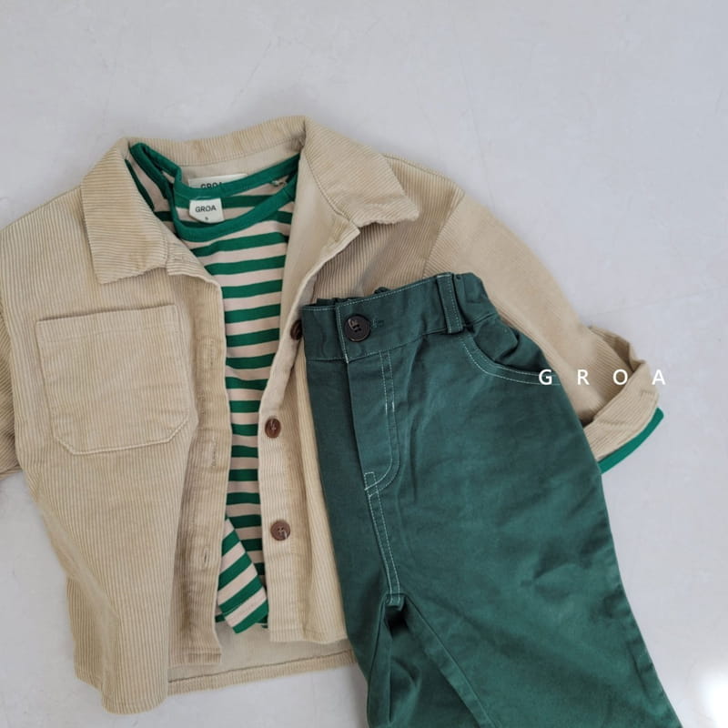 GROA - Korean Children Fashion - #Kfashion4kids - Peach Span Pants - 4
