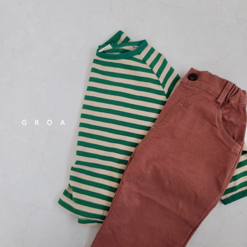 GROA - Korean Children Fashion - #Kfashion4kids - Peach Span Pants - 6