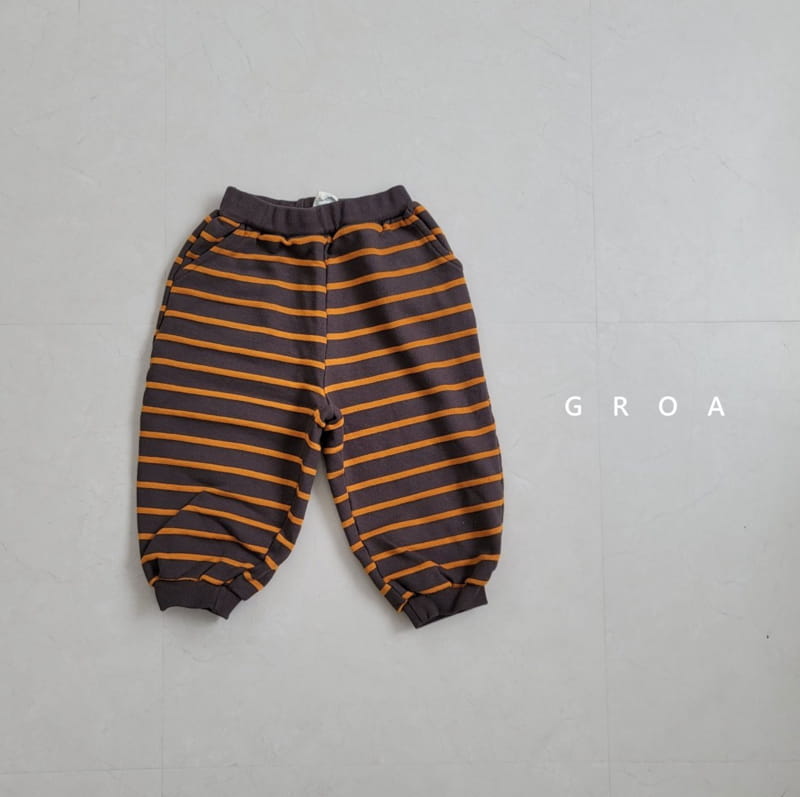 GROA - Korean Children Fashion - #Kfashion4kids - Stripe Jogger Pants