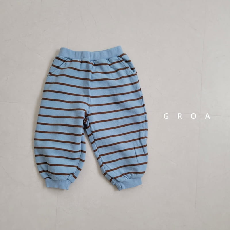 GROA - Korean Children Fashion - #Kfashion4kids - Stripe Jogger Pants - 2