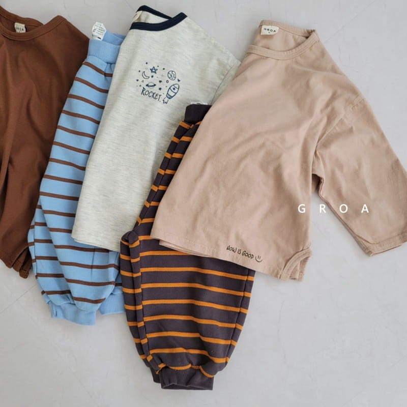 GROA - Korean Children Fashion - #Kfashion4kids - Stripe Jogger Pants - 7
