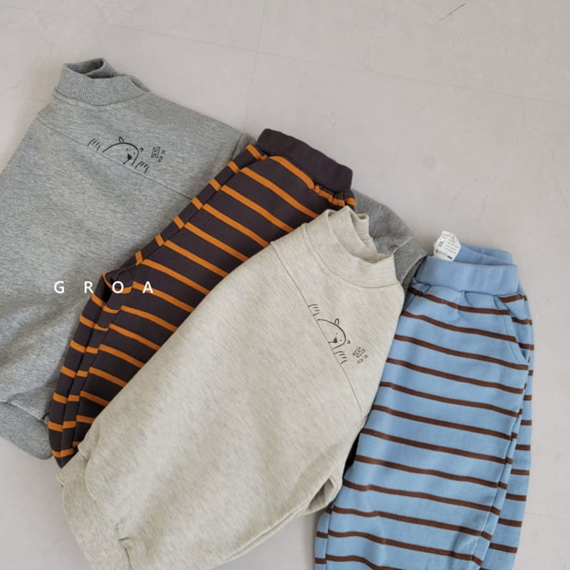 GROA - Korean Children Fashion - #Kfashion4kids - Stripe Jogger Pants - 8