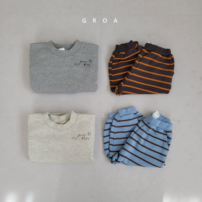 GROA - Korean Children Fashion - #Kfashion4kids - Stripe Jogger Pants - 9