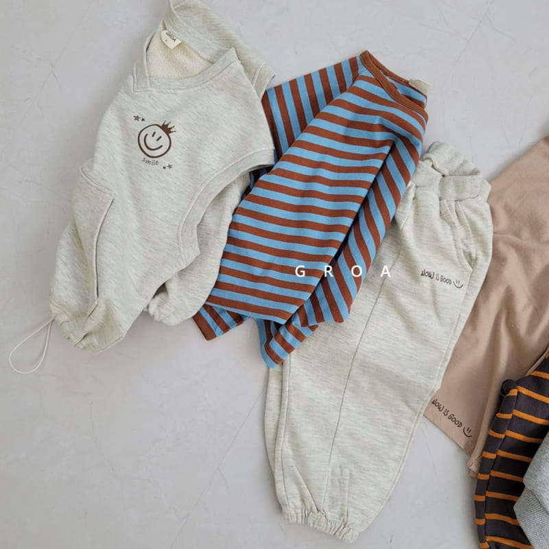 GROA - Korean Children Fashion - #Kfashion4kids - Stripe Raglan Tee - 12