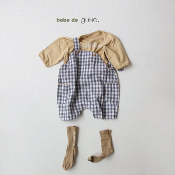 GUNO - Korean Children Fashion - #Kfashion4kids - Bebe Colored Check Bodysuit - 6