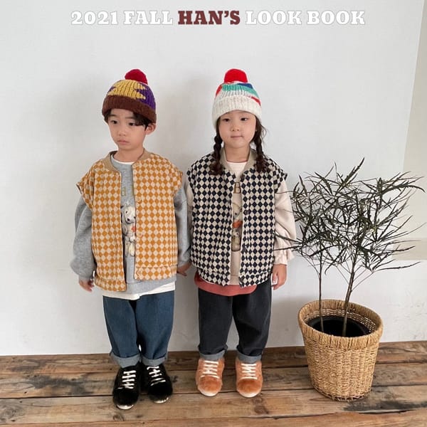 HAN'S - Korean Children Fashion - #Kfashion4kids - Cubic Corduroy Vest