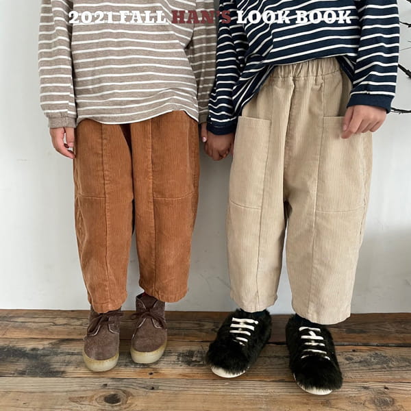 HAN'S - Korean Children Fashion - #Kfashion4kids - Midi Curdory Pocket Pants
