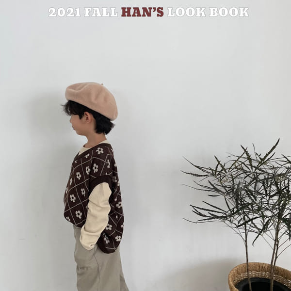 HAN'S - Korean Children Fashion - #Kfashion4kids - Argyle Flower Vest - 2