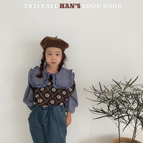 HAN'S - Korean Children Fashion - #Kfashion4kids - Argyle Flower Vest - 7