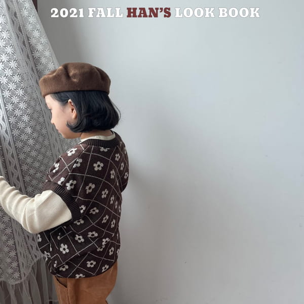 HAN'S - Korean Children Fashion - #Kfashion4kids - Argyle Flower Vest - 9