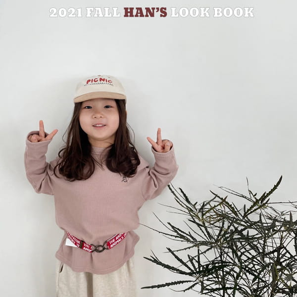 HAN'S - Korean Children Fashion - #Kfashion4kids - Bear Embroidery Waffle Tee - 3
