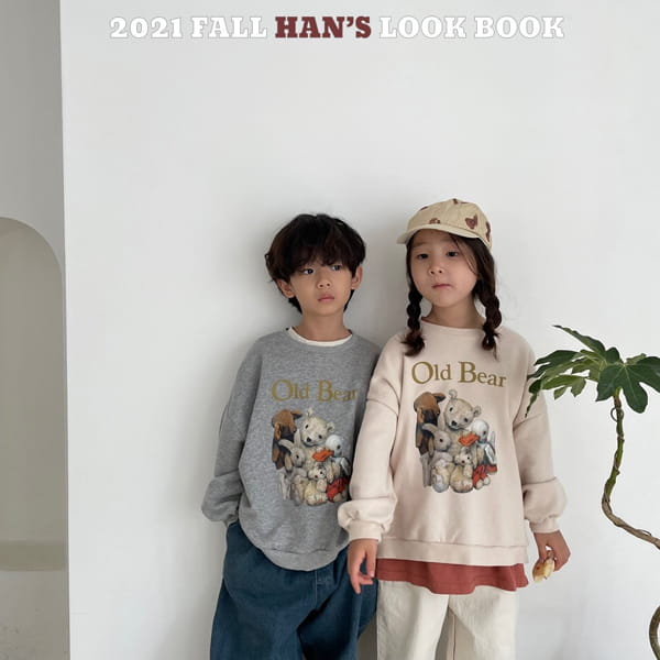 HAN'S - Korean Children Fashion - #Kfashion4kids - Old Bear Sweatshirt