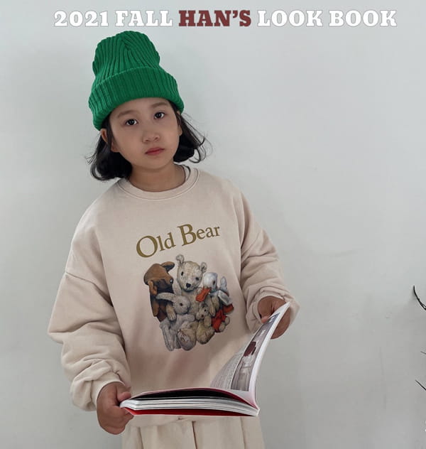 HAN'S - Korean Children Fashion - #Kfashion4kids - Old Bear Sweatshirt - 10