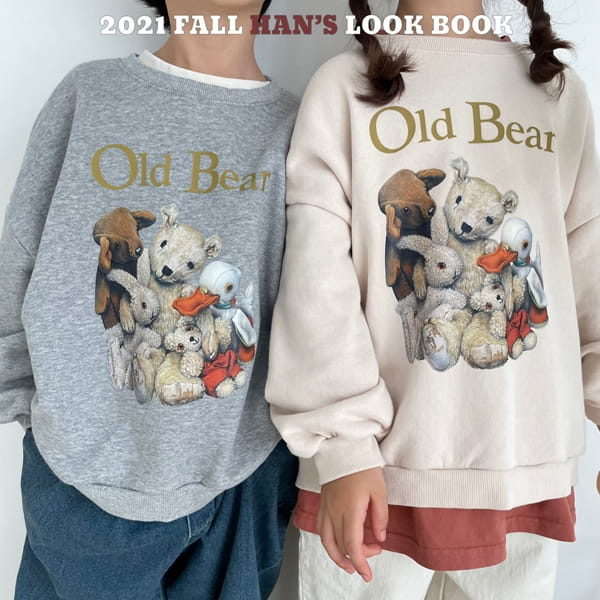 HAN'S - Korean Children Fashion - #Kfashion4kids - Old Bear Sweatshirt - 2