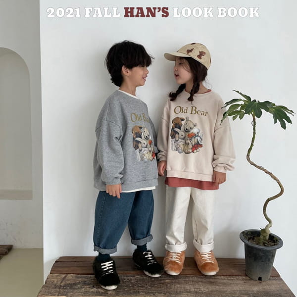 HAN'S - Korean Children Fashion - #Kfashion4kids - Old Bear Sweatshirt - 4