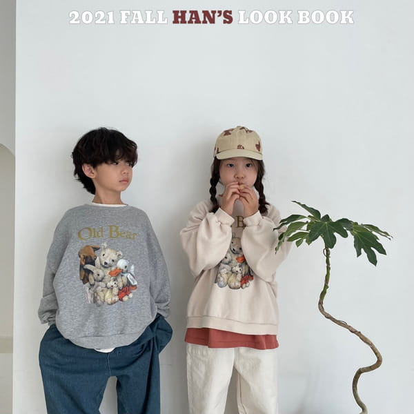 HAN'S - Korean Children Fashion - #Kfashion4kids - Old Bear Sweatshirt - 7