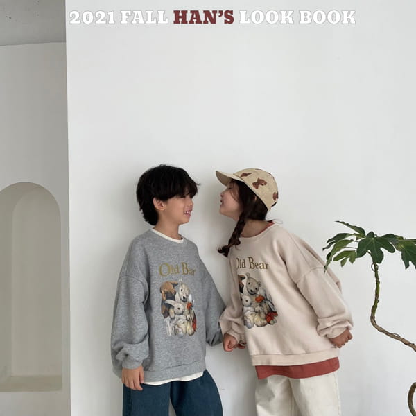 HAN'S - Korean Children Fashion - #Kfashion4kids - Old Bear Sweatshirt - 8