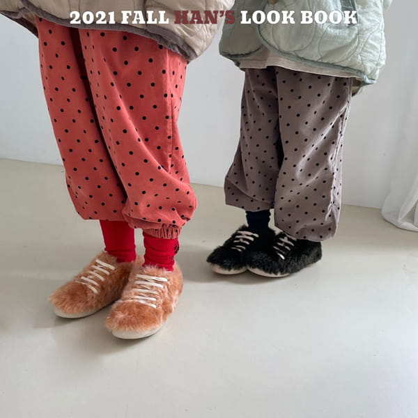 HAN'S - Korean Children Fashion - #Kfashion4kids - Corduroy Dot Pants - 3