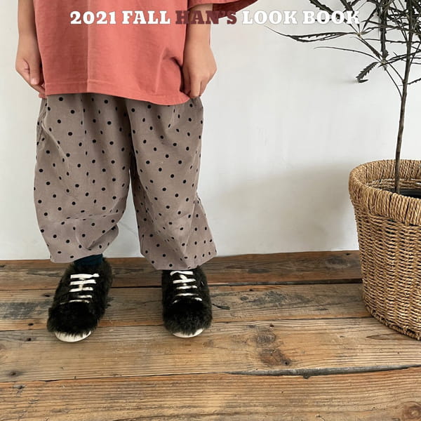HAN'S - Korean Children Fashion - #Kfashion4kids - Corduroy Dot Pants - 8