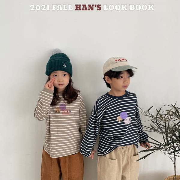 HAN'S - Korean Children Fashion - #Kfashion4kids - Butter Stripe Tee
