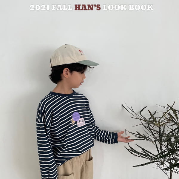 HAN'S - Korean Children Fashion - #Kfashion4kids - Butter Stripe Tee - 4